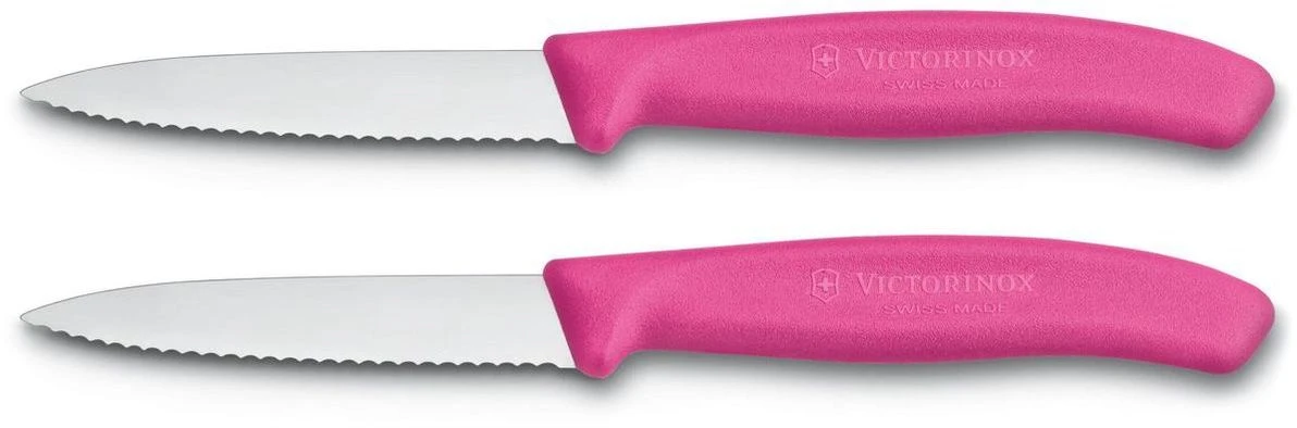 Victorinox Schilmes Swiss Classic - Roze - Gekarteld - 2 Stuks 1 Victorinox Schilmes Swiss Classic - Roze - Gekarteld - 2 Stuks