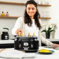 Westinghouse Retro Waterkoker + Broodrooster 4 Sleuven + Staafmixer - Zwart -Keukenbenodigdheden Winkel 1200x1200 189
