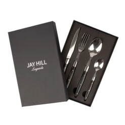 Jay Hill Bestekset Couvert Laguiole - Zwart - 4-delig -Keukenbenodigdheden Winkel 3 8720812849643 2