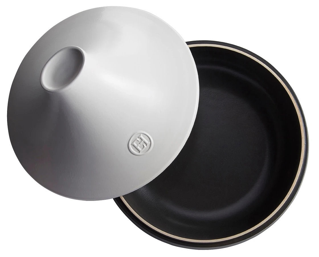 Emile Henry Tajine Delight - Zwart / Wit - Inductie - ø 33.5 Cm / 4 Liter 5 Emile Henry Tajine Delight - Zwart / Wit - Inductie - ø 33.5 Cm / 4 Liter - Afbeelding 5