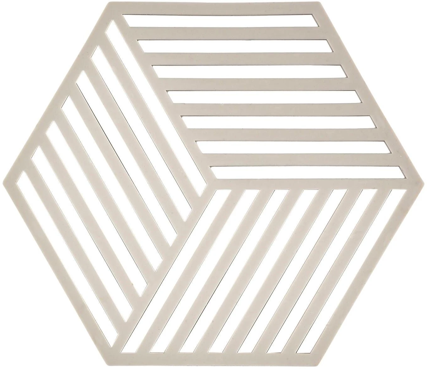 Zone Denmark Pannenonderzetter Hexagon - Warm Grey - 16 X 14 Cm 1 Zone Denmark Pannenonderzetter Hexagon - Warm Grey - 16 X 14 Cm