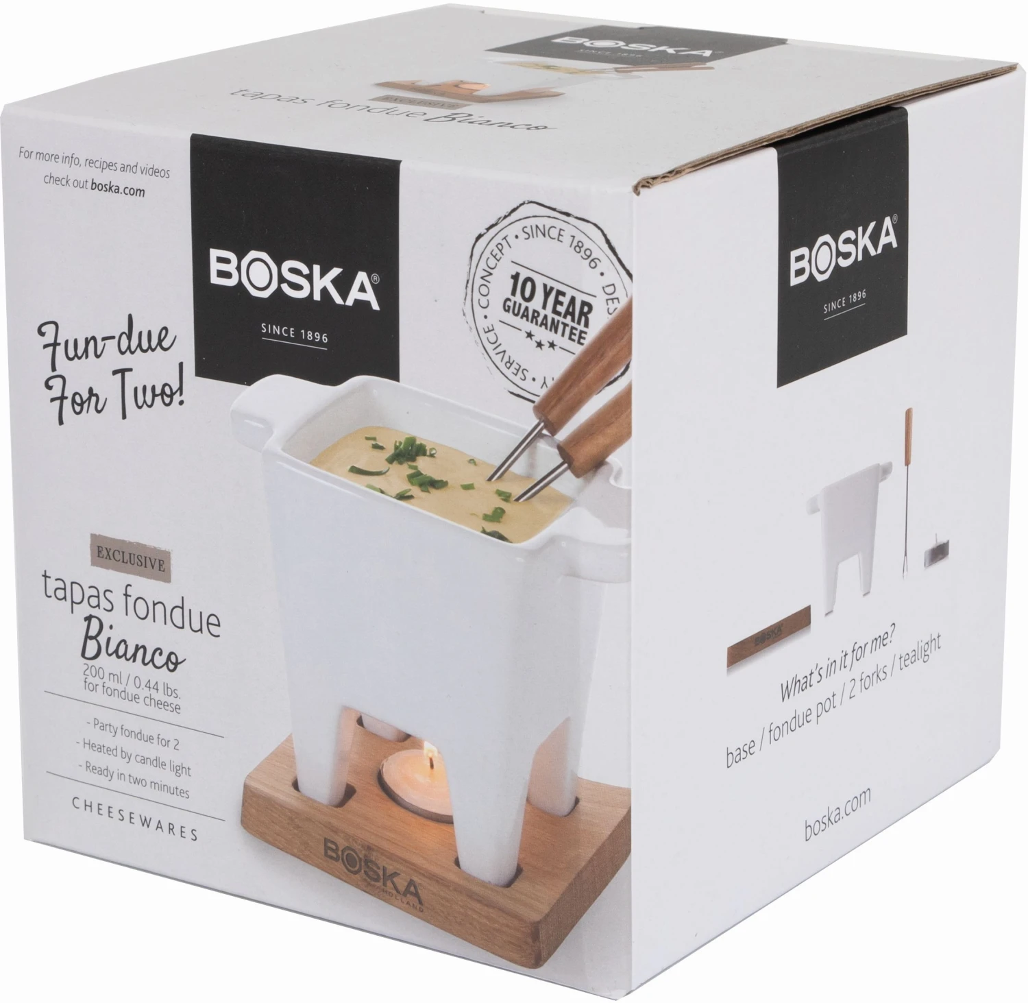 Boska Fondueset - 2 Personen - Wit 6 Boska Fondueset - 2 Personen - Wit - Afbeelding 6