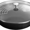 Staub Wokpan - Zwart - ø 30 Cm / 4.4 Liter - Geëmailleerde Anti-aanbaklaag