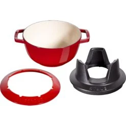 Staub Fondueset Kersenrood - ø 20 Cm / 2.36 Liter -Keukenbenodigdheden Winkel 40511 975 0 6
