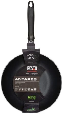 Resto Kitchenware Wokpan Antares - ø 28 Cm - Standaard Anti-aanbaklaag -Keukenbenodigdheden Winkel 4260709010137