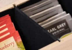 Sakura Tea Theedoos - Hout - 6-vaks - Met Fluweel - 43 X 9 Cm -Keukenbenodigdheden Winkel 5 detail 6 lang hout 1