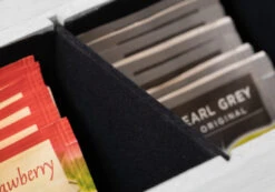 Sakura Tea Theedoos - Wit - 6-vaks - Met Fluweel - 43 X 9 Cm -Keukenbenodigdheden Winkel 5 detail 6 lang wit 1