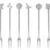 Sambonet Gebaksvorkjes Party Fashion Antique Zilver 6 Stuks