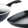 Westinghouse Pannenset Black Marble (Grillpan 28 Cm + Wokpan ø 30 Cm) - Inductie En Alle Andere Warmtebronnen