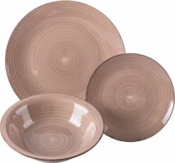 Villa D'Este Serviesset Baita - Chocolate - 18-delig / 6 Personen -Keukenbenodigdheden Winkel 5911819 f