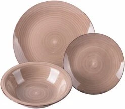 Villa D'Este Serviesset Baita - Chocolate - 12-delig / 4 Personen -Keukenbenodigdheden Winkel 5911820 d