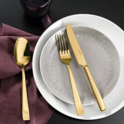 Sambonet Bestekset Flat - Goud - 30 Delig / 6 Personen 6 Sambonet Bestekset Flat - Goud - 30 Delig / 6 Personen -Keukenbenodigdheden Winkel 62712GN1 amb01