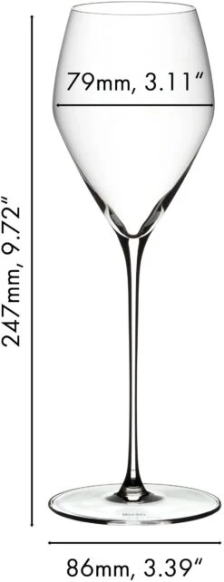 Riedel Champagne Glazen Veloce - 2 Stuks -Keukenbenodigdheden Winkel 633000028 dimensions JQSlckBH