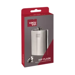 Vacu Vin Heupfles - Met Trechter - RVS - Zilver - 240 Ml -Keukenbenodigdheden Winkel 78633606 Hip Flask Stainless Steel 1