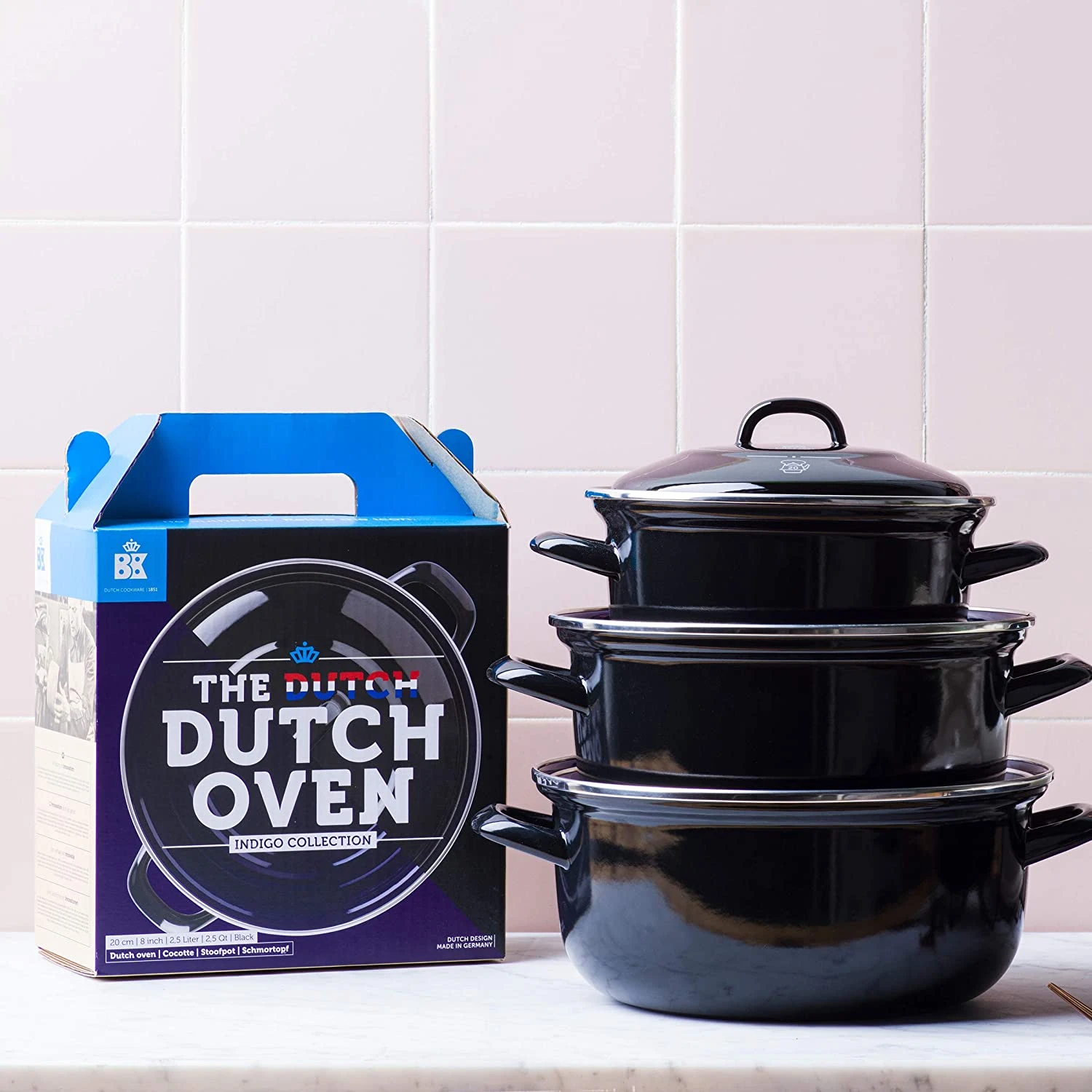 BK Braadpan Indigo - Zwart - ø 22 Cm / 3.3 Liter 2 BK Braadpan Indigo - Zwart - ø 22 Cm / 3.3 Liter - Afbeelding 2