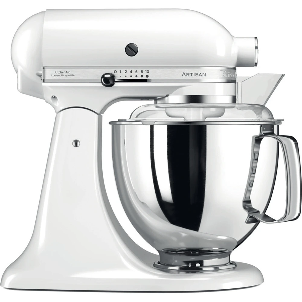 KitchenAid Keukenmachine Artisan - Kantelbare Kop - Wit - 4.8 Liter - 5KSM175PSEWH 1 KitchenAid Keukenmachine Artisan - Kantelbare Kop - Wit - 4.8 Liter - 5KSM175PSEWH