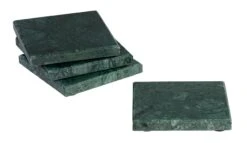 Jay Hill Onderzetters Marmer - Groen - 10 X 10 Cm - 4 Stuks -Keukenbenodigdheden Winkel 8720364453237 2 1
