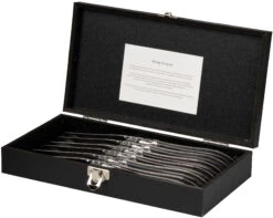 Jay Hill Steakmessen Laguiole - Zwart - 6 Stuks -Keukenbenodigdheden Winkel 8720364453473 6