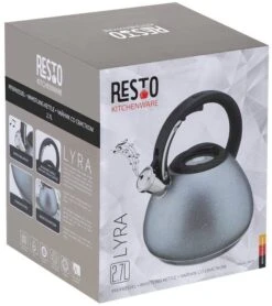 Resto Kitchenware Fluitketel Lyra - Zilver - 2.7 Liter -Keukenbenodigdheden Winkel 90605.4260403577325.ver09