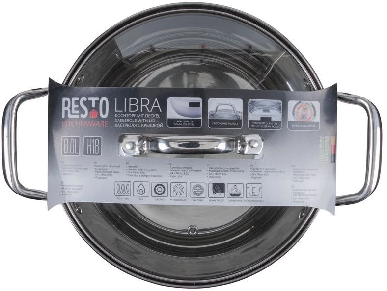 Resto Kitchenware Kookpan / Soeppan Libra - ø 24 Cm / 8 Liter 9 Resto Kitchenware Kookpan / Soeppan Libra - ø 24 Cm / 8 Liter - Afbeelding 9