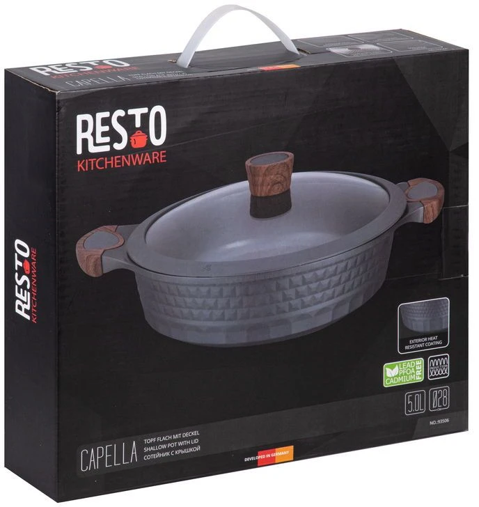 Resto Kitchenware Hapjespan Capella - ø 28 Cm / 4.4 Liter - Standaard Anti-aanbaklaag 8 Resto Kitchenware Hapjespan Capella - ø 28 Cm / 4.4 Liter - Standaard Anti-aanbaklaag - Afbeelding 8