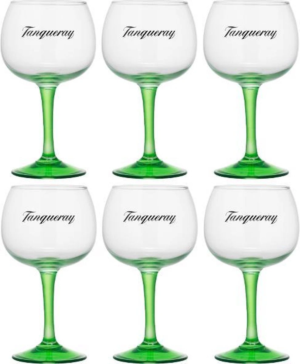 Tanqueray Gin Tonic Glazen - Groen - 6 Stuks 2 Tanqueray Gin Tonic Glazen - Groen - 6 Stuks - Afbeelding 2