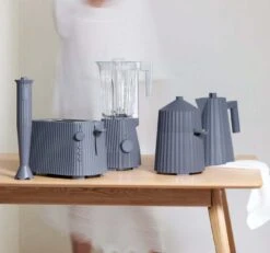 Alessi Staafmixer Set Plissé - Grijs - Michele De Lucchi - MDL10S G -Keukenbenodigdheden Winkel Alessi Plisse Grijs 8