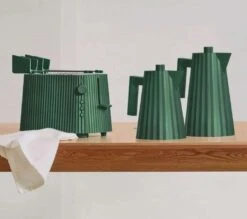 Alessi Citruspers Plissé - Elektrisch - Groen - Michele De Lucchi - MDL07 GR -Keukenbenodigdheden Winkel Alessi Plisse Groen 3