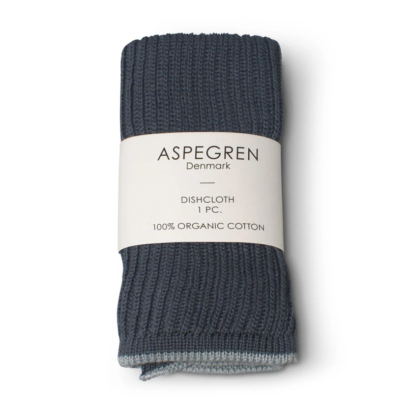 Aspegren Vaatdoekje Ripple Navy Blue 26 X 26 Cm 1 Aspegren Vaatdoekje Ripple Navy Blue 26 X 26 Cm