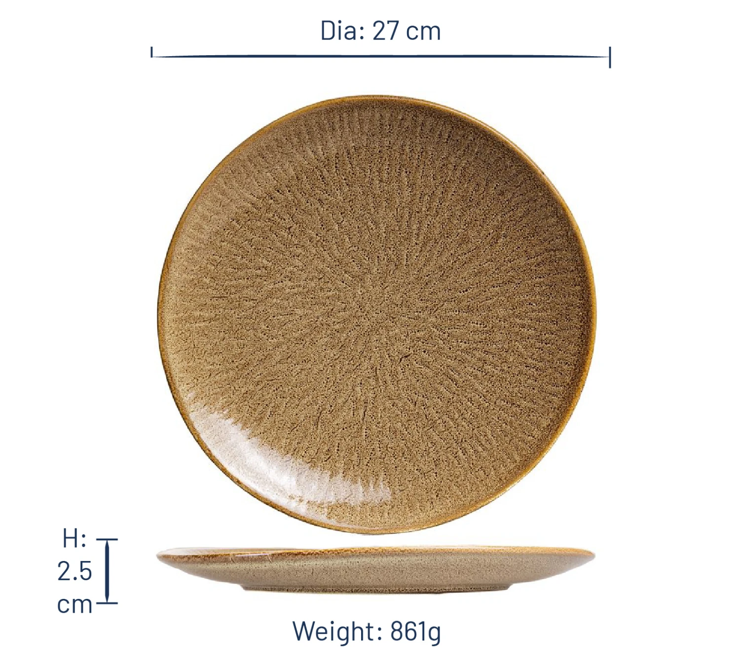 Jay Hill Serviesset Alderney - 16-delig / 4 Personen - Bruin/Geel 8 Jay Hill Serviesset Alderney - 16-delig / 4 Personen - Bruin/Geel - Afbeelding 8