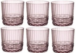 Bormioli Rocco Cocktailglazen / Whiskey Glazen / Waterglazen America 20's - Lilac Rose - 370 Ml - 6 Stuks