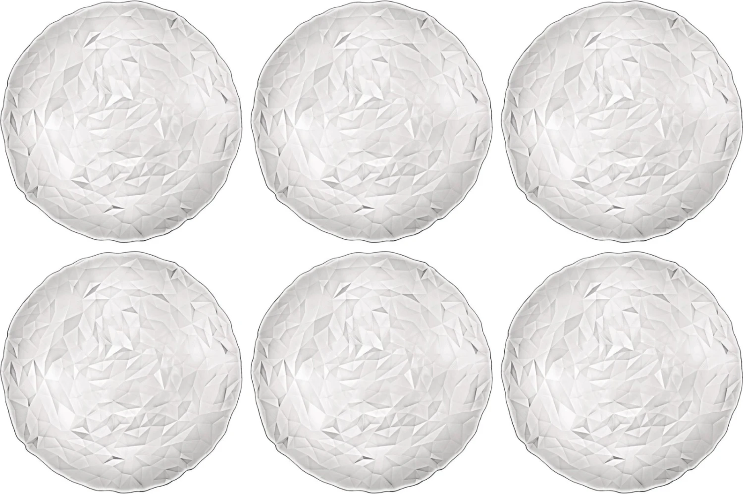 Bormioli Rocco Pizzabord / Onderbord Diamond - Transparant - ø 33 Cm - 6 Stuks 1 Bormioli Rocco Pizzabord / Onderbord Diamond - Transparant - ø 33 Cm - 6 Stuks