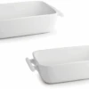 BonBistro Ovenschaal Yong Squito - 33 X 24 X 6 Cm / 3.5 Liter - Wit - 2 Stuks