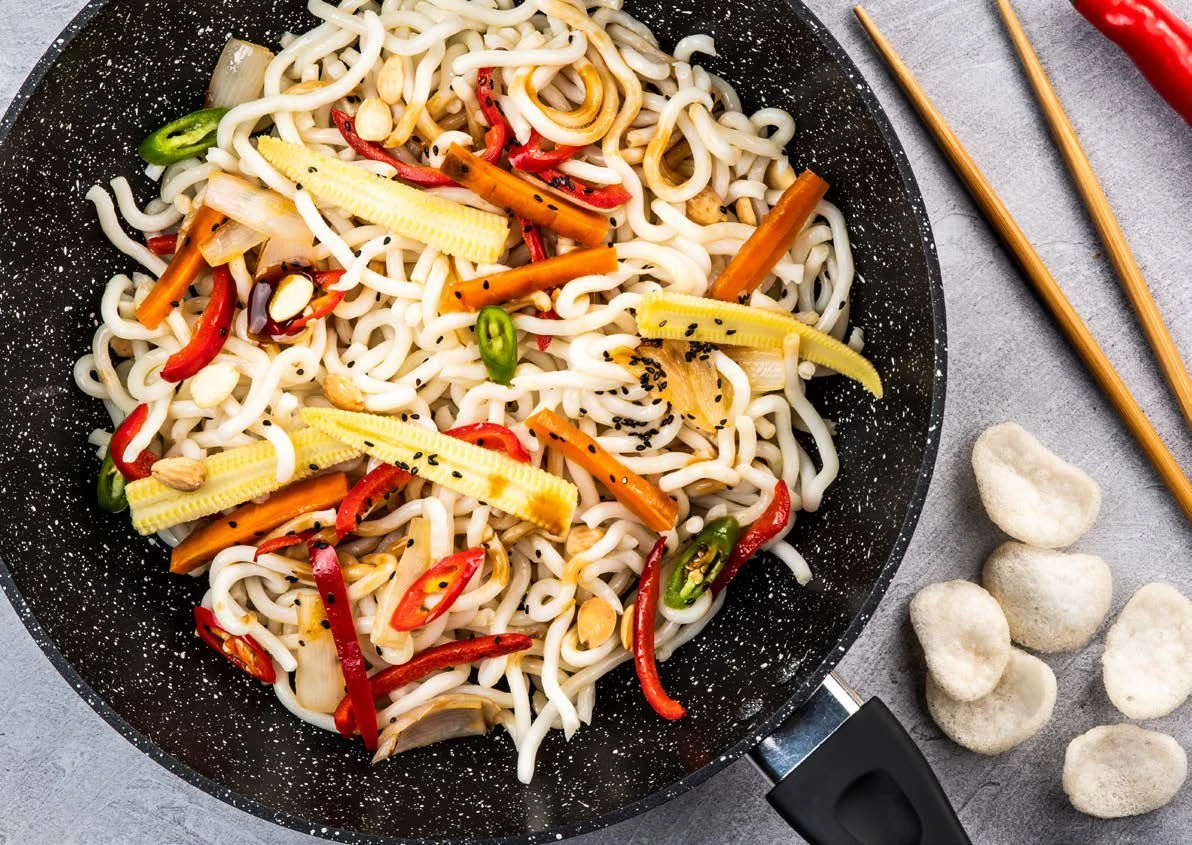 Westinghouse Wokpan Marble - ø 30 Cm - Standaard Anti-aanbaklaag 2 Westinghouse Wokpan Marble - ø 30 Cm - Standaard Anti-aanbaklaag - Afbeelding 2