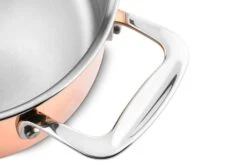 DUCQ Pannenset (Kookpan ø 18 / 20 / 20 Cm + Steelpan ø 16 Cm) + Deksels - Koper - 4 Delige Set -Keukenbenodigdheden Winkel DUCQ handle 1 3