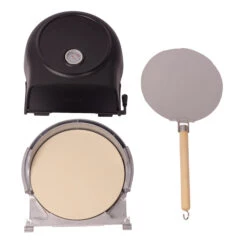 Fernus & Friends Pizza Oven - Voor Fornuis - Black Matted - Voor ø 26 Cm Pizza's -Keukenbenodigdheden Winkel Fernus zwart 3 delig