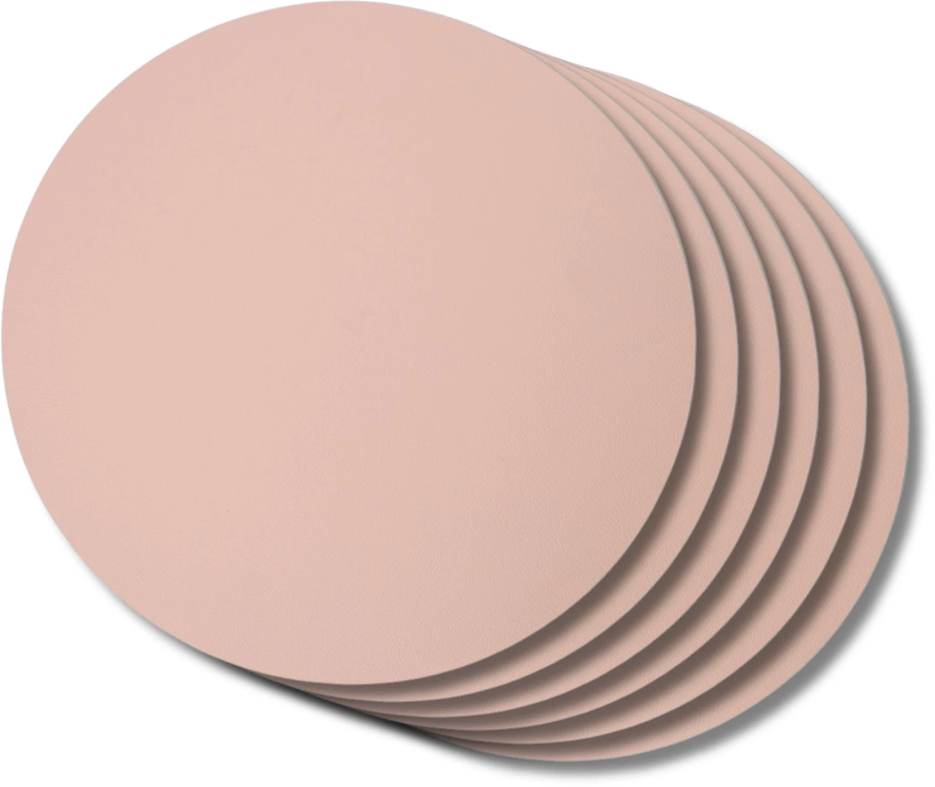 Jay Hill Placemats - Vegan Leer - Grijs / Roze - Dubbelzijdig - ø 38 Cm - 6 Stuks 1 Jay Hill Placemats - Vegan Leer - Grijs / Roze - Dubbelzijdig - ø 38 Cm - 6 Stuks