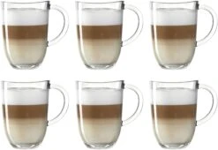 Leonardo Latte Macchiato Glazen Napoli 380 Ml - 6 Stuks