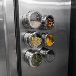 Blackwell Kruidenpotjes Magnetisch - Inclusief 6 Potjes - RVS -Keukenbenodigdheden Winkel Kruidenpotjes 1