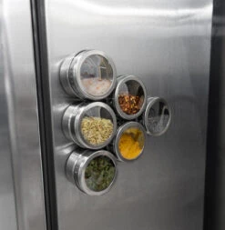 Blackwell Kruidenpotjes Magnetisch - Inclusief 9 Potjes - RVS -Keukenbenodigdheden Winkel Kruidenpotjes 4