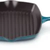 Le Creuset Grillpan Signature - Deap Teal - 26 X 26 Cm - Geëmailleerde Anti-aanbaklaag