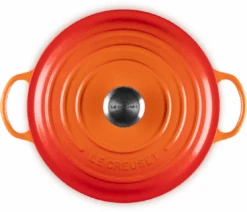 Le Creuset Braadpan Signature - Marmite - Oranjerood - ø 26 Cm / 4.1 Liter -Keukenbenodigdheden Winkel LC 20231107 HL PS FS 21114260900430 004