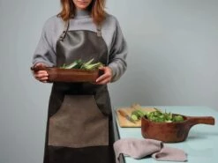 ASA Selection Keukenschort PVC Bruin 90 X 82 Cm -Keukenbenodigdheden Winkel Lederschuerze braun