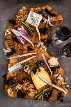 Laguiole Style De Vie Kaasmessen / Kaasmessenset Luxury Line Eikenhout Stonewash - 3 Stuks -Keukenbenodigdheden Winkel LuxKaasV2EikStone 5