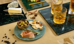 Jay Hill Snijplank / Serveerplank / Borrelplank Marmer - Licht Groen - ø 20 Cm -Keukenbenodigdheden Winkel Serveerplank Groen 5