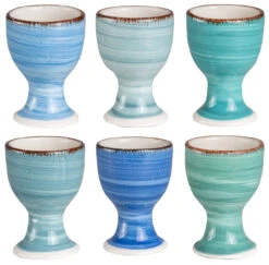Studio Tavola Eierdopjes Ocean Blue - 6 Stuks