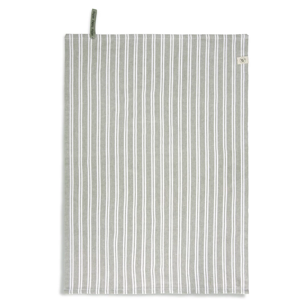 Walra Theedoek Stripes Legergroen 50 X 70 Cm 3 Walra Theedoek Stripes Legergroen 50 X 70 Cm - Afbeelding 3