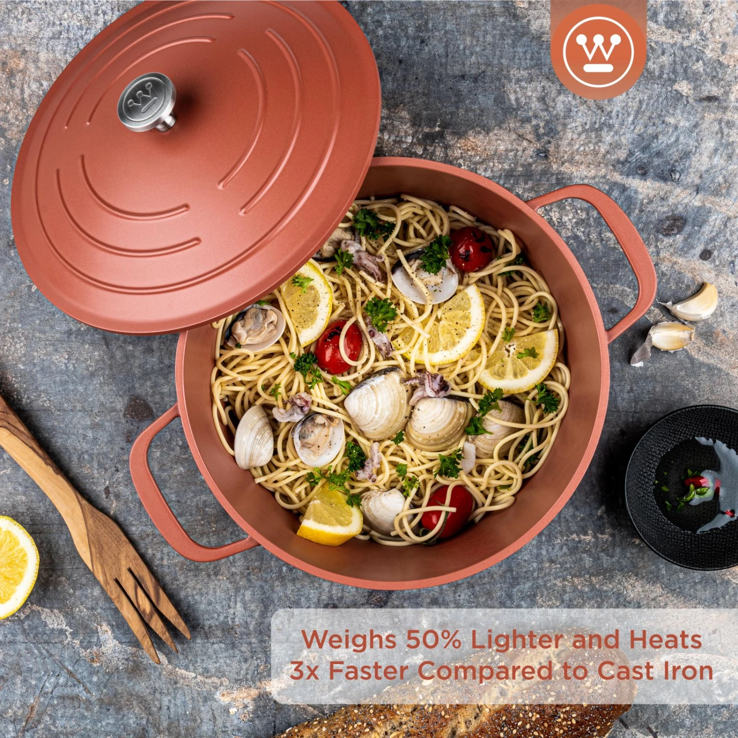 Westinghouse Braadpan Performance - Rebel Red - ø 24 Cm / 4.5 Liter 8 Westinghouse Braadpan Performance - Rebel Red - ø 24 Cm / 4.5 Liter - Afbeelding 8