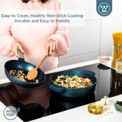 Westinghouse Hapjespan Performance - Bravery Blue - ø 32 Cm / 5.8 Liter - Standaard Anti-aanbaklaag 13 Westinghouse Hapjespan Performance - Bravery Blue - ø 32 Cm / 5.8 Liter - Standaard Anti-aanbaklaag -Keukenbenodigdheden Winkel WCCC0095L28BL 4 1