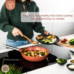 Westinghouse Koekenpan Performance - Rebel Red - ø 28 Cm - Standaard Anti-aanbaklaag -Keukenbenodigdheden Winkel WCFP0095024OR 4 1